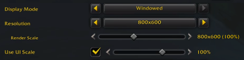 In-game settings
